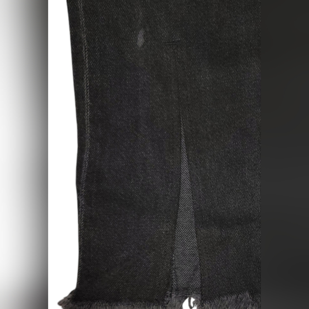 NWT EB Denim Straight Leg Split Hem Black Wash Jeans Size 27 - Picture 9 of 14